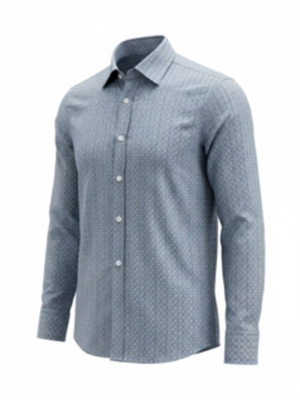Bergamo New York Men’s Blue/Gray Long Sleeve Button Dress Shirt Size 18